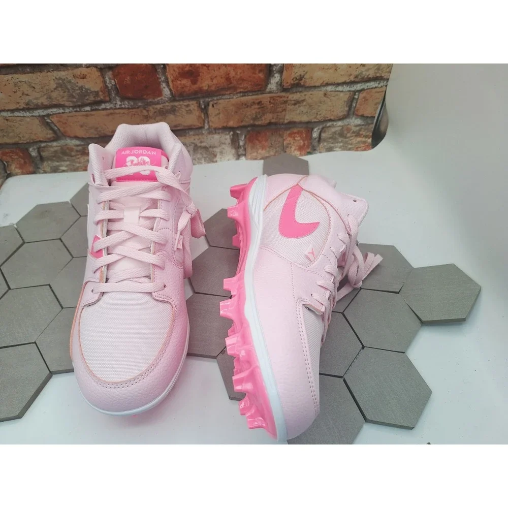 Jordan Stadium 90 Low TD Football Cleats Pink Foam Men Sz 12 Retro 1 I V 5 Nike